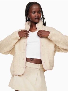 ARITZIA Sunday Best Polartec Thermal Pro Snowbank Jacket Mullein / Pink MEDIUM